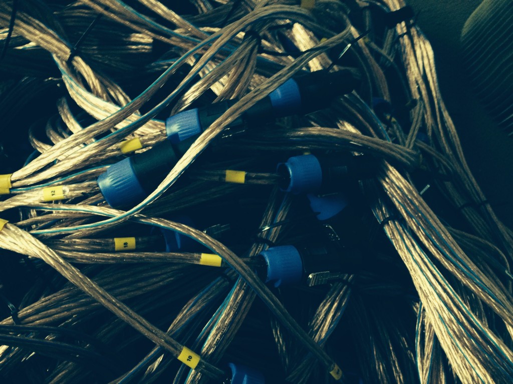 Countless labelled cables